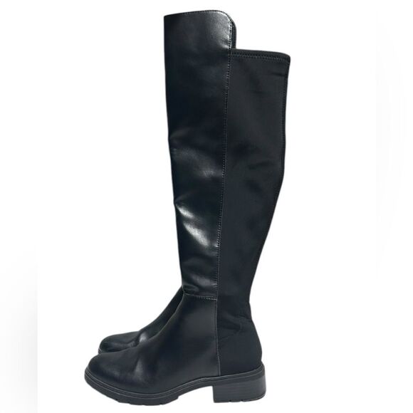 Anne Klein Iflex Leather Black Over the Knee Boots Tall Boots Frida size 6 - Picture 1 of 11